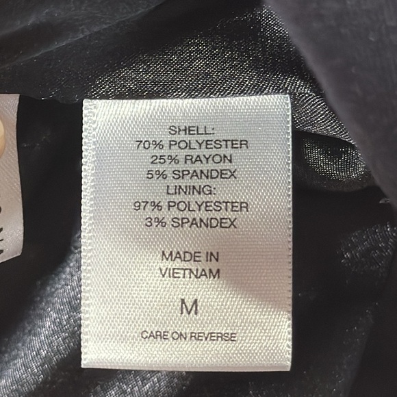 NEW YORK & COMPANY Navy/White Quarter Sleeve Women’s Blazer Size M - Picture 5 of 5